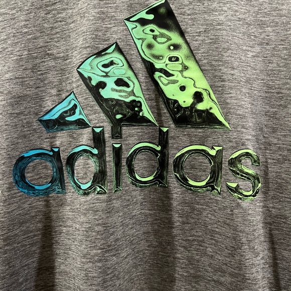 Adidas short‎ sleeve t-shirt youth kids XL 18/20 athleisure athletic casual grey - Picture 3 of 8